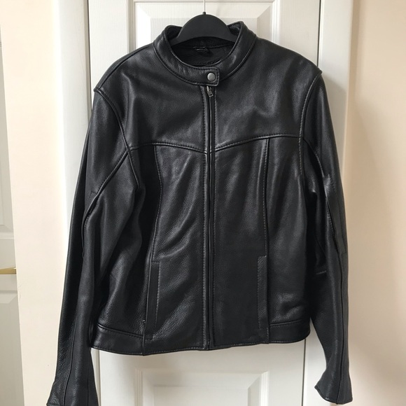 Fox Creek Leather Motorcycle Moto Biker Jacket - Picture 9 of 11